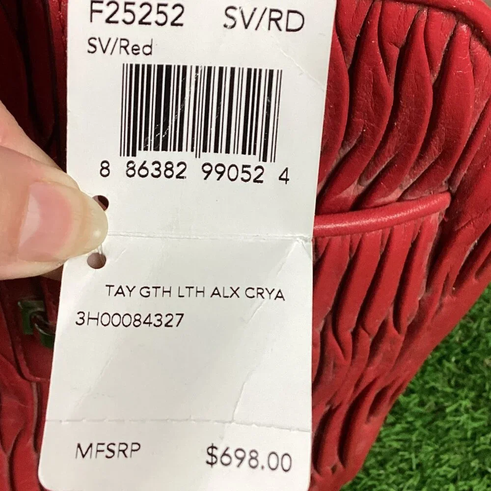 Coach Taylor Gathered Leather Alexis Carryall Tote Red NWT - Picture 10 of 16
